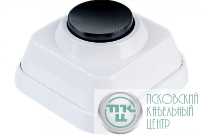 Выключатель кнопочный ОП 0.4А 250В для электрозвонка DIY SE A1-04-011