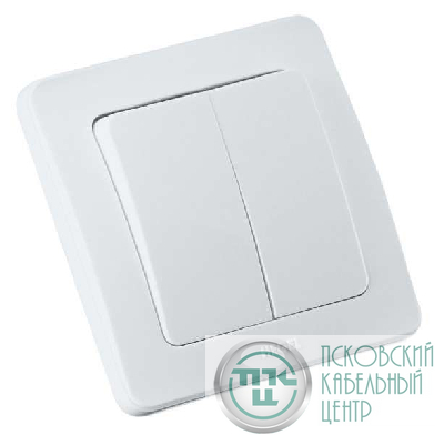 Выключатель 2-кл. СП Мастер 10А IP20 250В бел. HEGEL ВС10-351