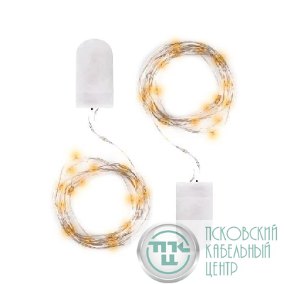 Гирлянда DC-G05-20YS2 20LED 2xCR2032(в компл.) желт. (уп.2шт) ФАZА 5047976