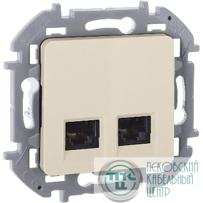 Розетка компьютерная 2-м Inspiria RJ45 кат.5E UTP сл. кость IEK 673836