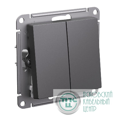Выключатель 2-кл. AtlasDesign (сх. 5) 10AX механизм базальт SE ATN001451
