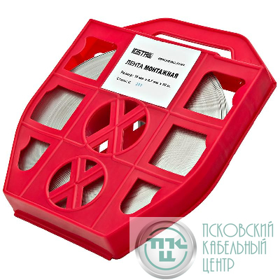 Лента крепежная C201 20х50 пластик (уп.50м) ИНСТАЛЛ 41013