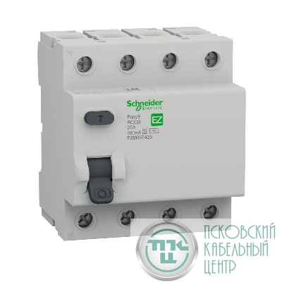 Выключатель дифференциального тока селективный ВДТ EASY9 (УЗО) 4П 25А 300мА AC-S 400В SchE EZ9R67425