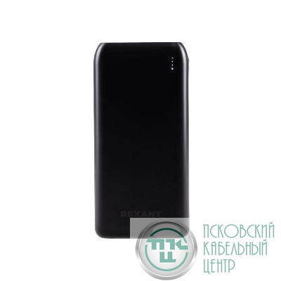 Устройство зарядное портативное Power Bank (аккумуляторная батарея) 20000мА.ч с Quick Charge и Power Delivery черн. Rexant 30-2052