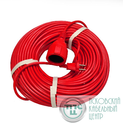Удлинитель-шнур 1х50м без заземл. 10А IP20 2.2кВт ПВС 2х1 DOMTOK 2505