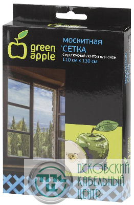 Сетка москитная для окон 110х130см (сетка + крепеж. лента) GBN002 Green Apple Б0032058