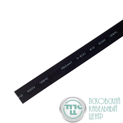 Трубка термоусадочная ТУТ нг 9.0/4.5 черн. 1м REXANT 20-9006