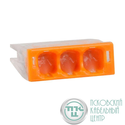 Клемма строительно-монтажная OptiKit СМК 2273-243 (с пастой) 3 отверстия 0.5-2.5кв.мм КЭАЗ 351056