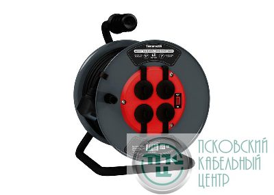Удлинитель на метал. катушке 4х40м с заземл.16А IP44 КГ 3х1.5 с выкл. медь TOKOV ELECTRIC TKP-SK40-315-Z-KG