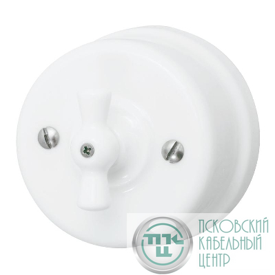 Выключатель 1кл. керамика бел. Bironi B1-200-01