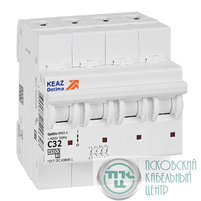 Выключатель автоматический модульный OptiDin BM63-4C32-4.5-УХЛ3 КЭАЗ 326824