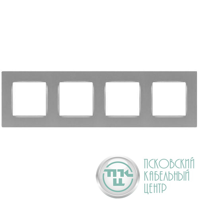 Рамка 4-м 12-5204-03 Классик алюм. Эра Б0067692