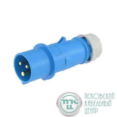 Вилка эл. каб. 16А 2P+E 230В IP44 DKC DIS2131633