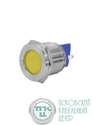Лампа индикаторная GQ22T-D/L/Y/24V/S светодиодная матрица d22мм 24В AC/DC IP67 метал. желт. Электротехник ET020088