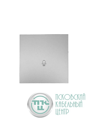 Кнопка звонка СП ZIMA IP20 безвинт. зажим сер. матов. LEZARD 704-7488-103QC