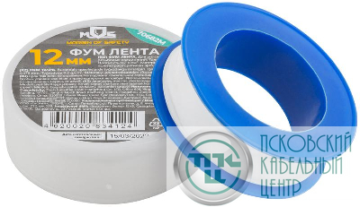 Лента ФУМ 12ммх10мх0.075мм плотность 0.2гр/куб.см MOS 70682М