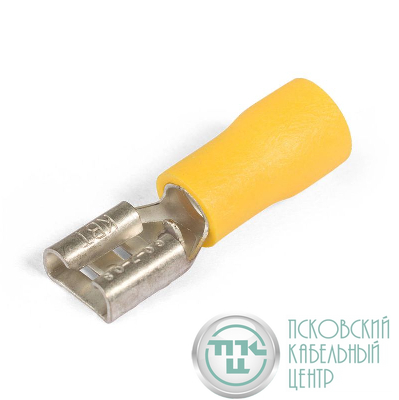 Разъем кабельный плоский изолир. "мама" РПИ-М 6.0–(6.3) ПРОФИ (уп.100шт) КВТ 108591