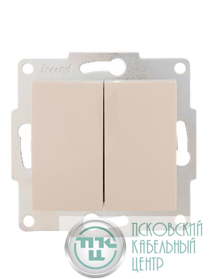 Механизм выкл. 2-кл. СП KARINA 10А IP20 крем. Lezard707-0388-101