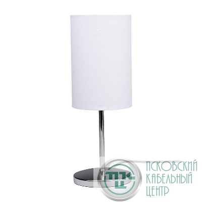 Светильник настольный JH3-01-wh E14 IP20 110х110х310мм метал.; ткань; PVC-пластик бел. JazzWay 5062344