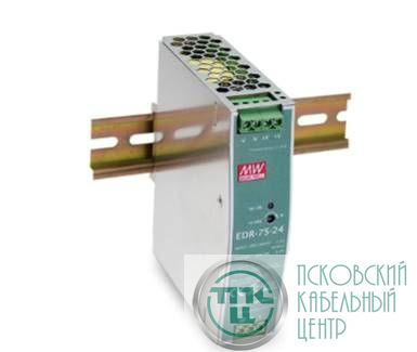 Источник питания на DIN-рейку 24 В3.2 А 76 Вт MEANWELL I класс защиты 32х125х102мм VARTON EDR-75-24