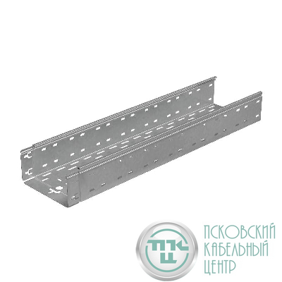 Лоток листовой перфорированный 200х100 L3000 сталь 0.7мм "БЫСТРЫЙ МОНТАЖ ПЛЮС" LPplus100-200-0.7-3000 оцинк. КМ PL0272