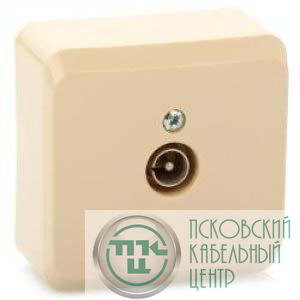 Розетка телевизионная TV 1-м ОП Этюд крем. SE TVA-002K
