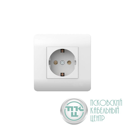 Розетка NEW3-E 16А с заземл. защ. шторки бел. CHINT 431534