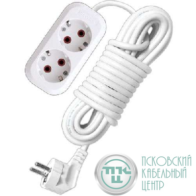 Удлинитель 2х3м с заземл. 10А IP20 У10-553 ПВС 3х0.75 UNIVersal 553-03
