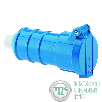 Розетка кабельная Schuko 16А 3п 2P+E 250В IP54 син. Bals 7409