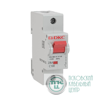 Выключатель автоматический модульный YON MD125-1C80-8ln DKC MD125-1C80