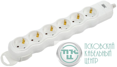 Колодка удлинителя 6-мест. с заземл. РПр06 IEK WYP10-D-KP-16-06-ZS-K01