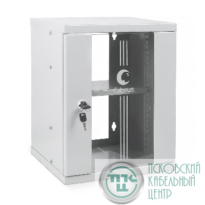 Шкаф телекоммуникационный настенный WSC-8U 10дюйм 8U 326х300х405мм дверь стекло Cabeus 7648c