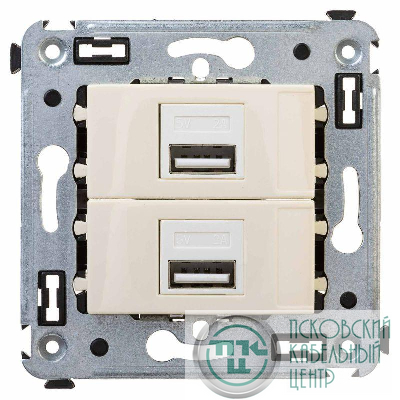 Устройство зарядное USB СП Avanti "Ванильная дымка" DKC 4405543