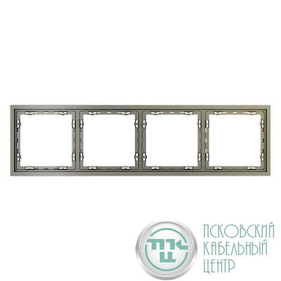 Рамка 4-м S70 пластик. шелк Voltum VLS100404