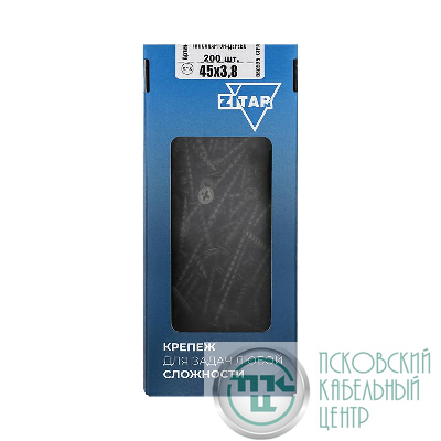 Саморез гипсокартон-дерево 3.8х45 (коробка) (уп.200шт) Zitar 102124