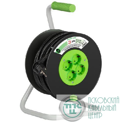 Удлинитель на пластик. катушке 4х30м с заземл. KAT-3x1.5-30m Greenline ПВС 3х1.5 Эра Б0065110