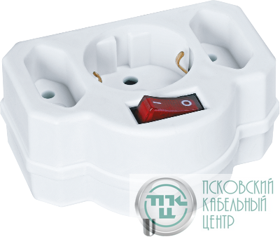 Разветвитель 3-м (1-м - с заземл. 2-м - без заземл.) 10А IP20 94 698 NAD-3-R2F-WH в ряд Navigator 94698