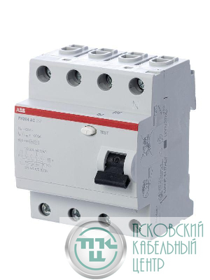 Выключатель дифференциального тока (УЗО) 4п 40А 300мА тип AC FH204AC-40/0.3 4мод. ABB 2CSF204003R3400