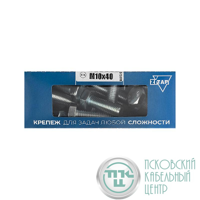 Болт с шестигранной головкой М10х40 DIN 933 оцинк. (уп.15шт) Tech-Krep/Zitar 105216