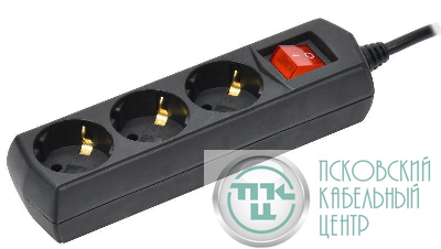Удлинитель 3х5м с заземл. 10А IP20 У03В 250В ПВС 3х1 черн. GENERICA WYP10-10-03-05-ZK-K02-G