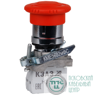 Кнопка грибовидная КМЕ5501мФС 0НО+1НЗ IP54 красн. КЭАЗ 275275