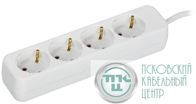 Удлинитель 4х3м 10А У04 ПВС 3х1 бел. UMA IEK UM-YP10-10-04-03-Z-K01
