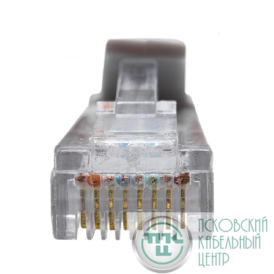 Патч-корд U/UTP кат.5E 4х2х26AWG (7х0.16мм) Cu LSZH сер. 2м SUPRLAN 10-0143