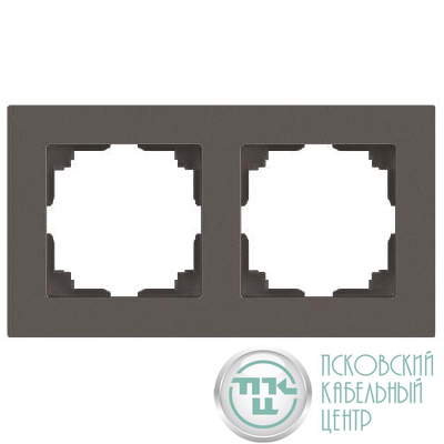 Рамка 2-м СП Accent 6-502-09 титан Intro Б0063723