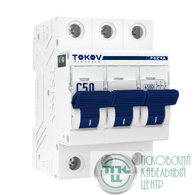 Выключатель автоматический модульный 3п C 50А 4.5кА PRIZMA TOKOV ELECTRIC TKE-PZ45-MCBI-3-50-C