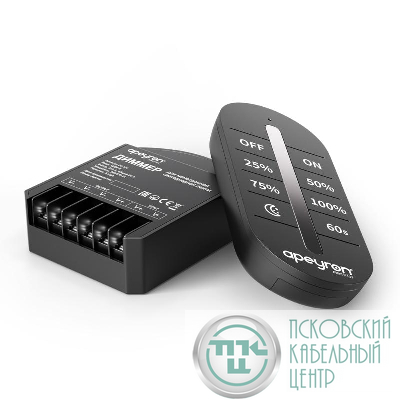 Диммер 12/24В 288/576Вт 3 канала 24А IP20 ПДУ RF сенсорный для монохромной светодиодной ленты Apeyron 04-101