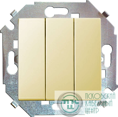 Выключатель 3-кл. СП Simon 15 16А IP20 винтов. зажим механизм сл. кость Simon 1591391-031