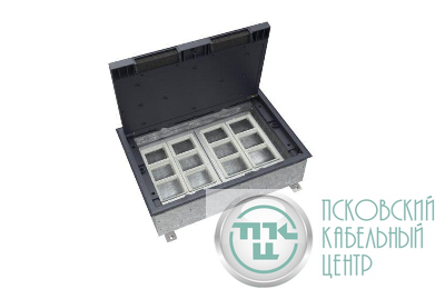 Люк MultiDesk MDK10 на 24мод. IP40 с монтажной коробкой для бетонных полов SE MDK10224