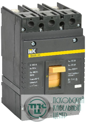 Выключатель автоматический 3п 100А 35кА ВА 88-35 KARAT IEK SVA30-3-0100