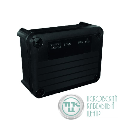 Коробка распределительная 136х102х57мм IP66 T100 сплошная стенка черн. OBO 6841425